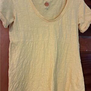 Casual Yellow Short Sleeve Tee